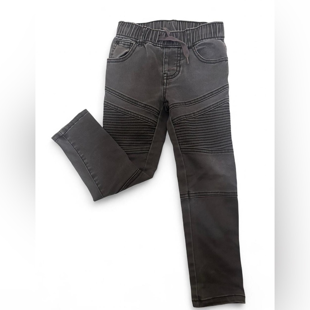 Kids Charcoal Biker Jeans